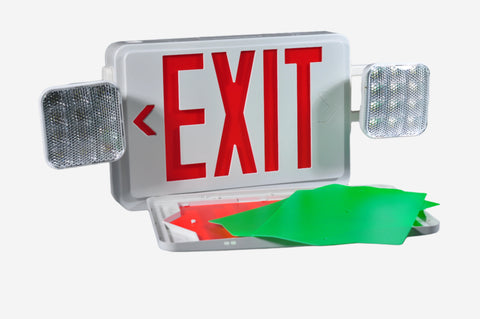 Led Exit Combo, Dual Color with Remote head #354