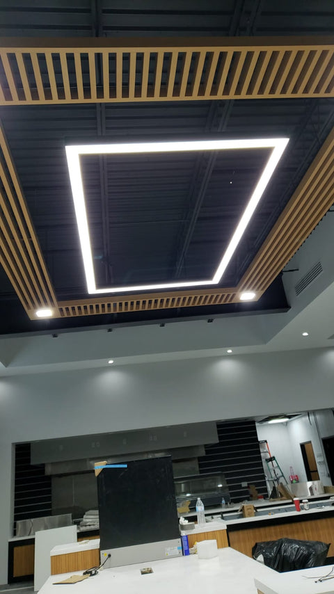 4 FT 4" width, 40w Linear Architecture Light, Black CCT   #282