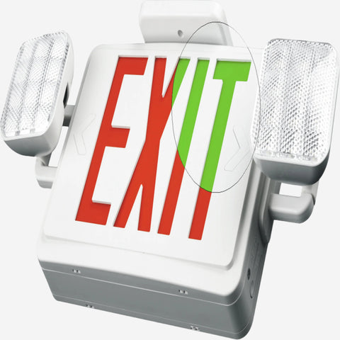 Led Exit Combo, Dual Color with Remote head #354